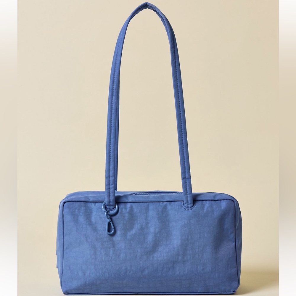 BAGGU Steel Blue Medium Bowler Bag Purse NEW NWT